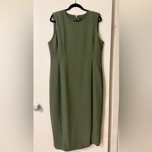 J. Crew Olive Green Midi Dress